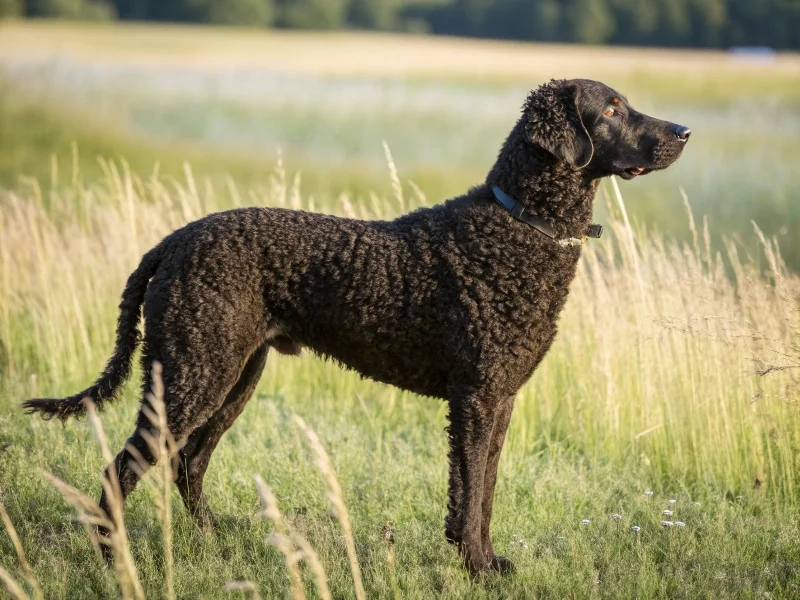 Image de chiens correspondant à la race curly-coated-retriever