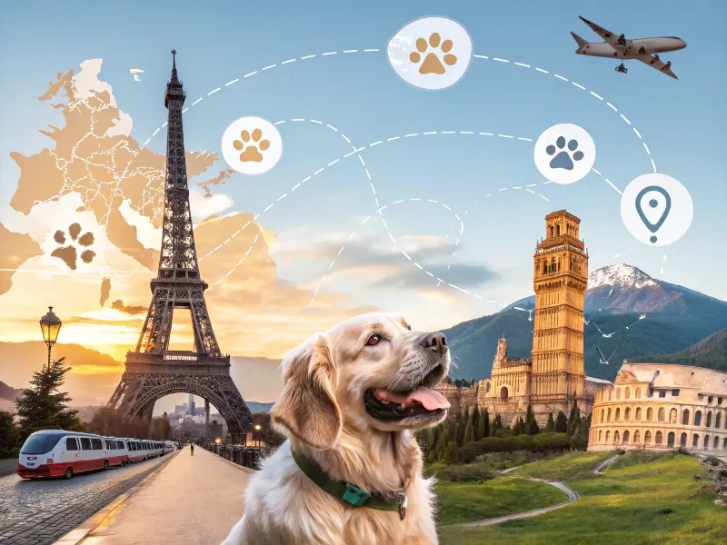 image principale de l article voyager avec son chien en europe